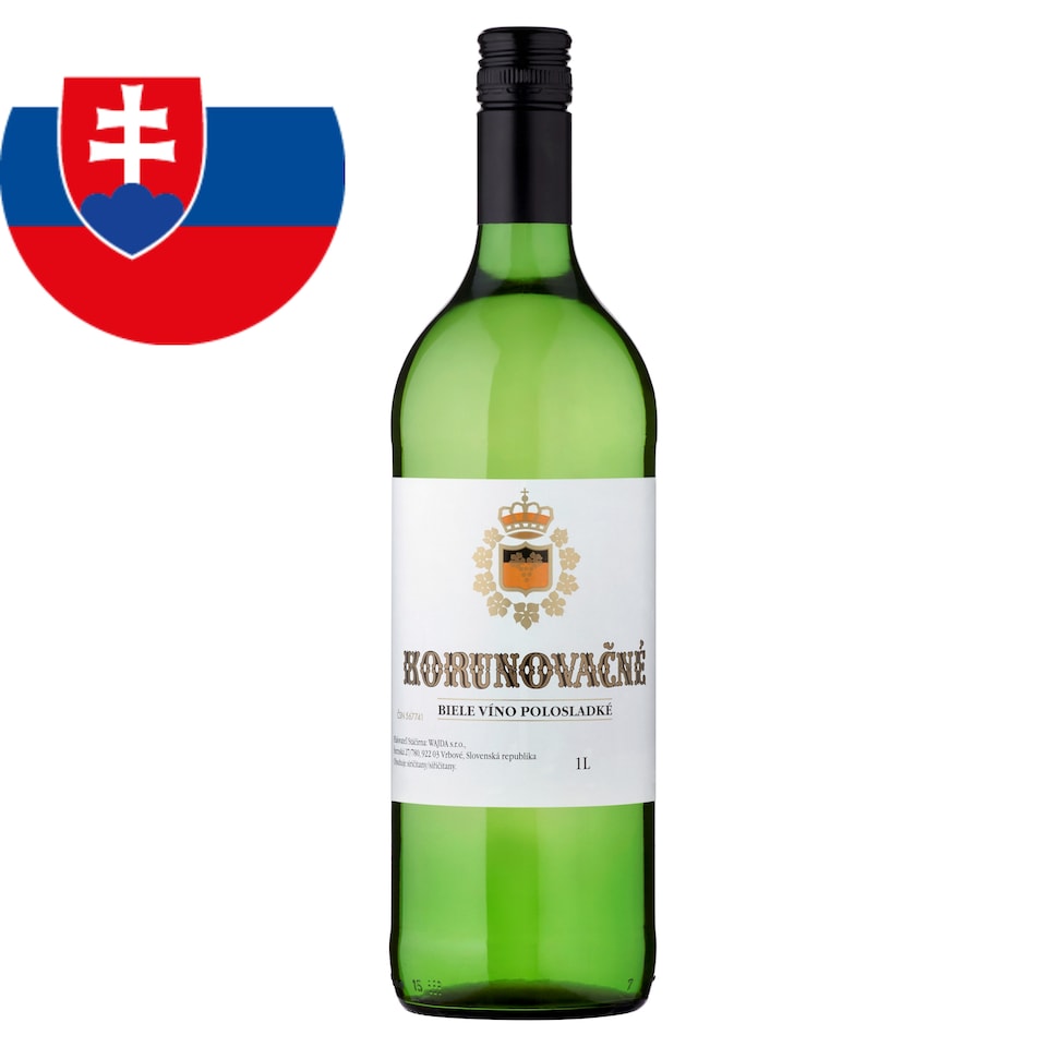 Korunovačné biele víno polosladké 1 l