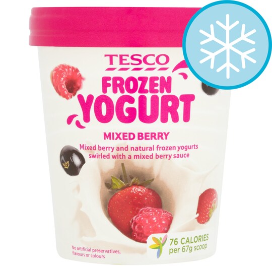 Tesco Frozen Yogurtmixed Berry 500Ml Tesco Groceries