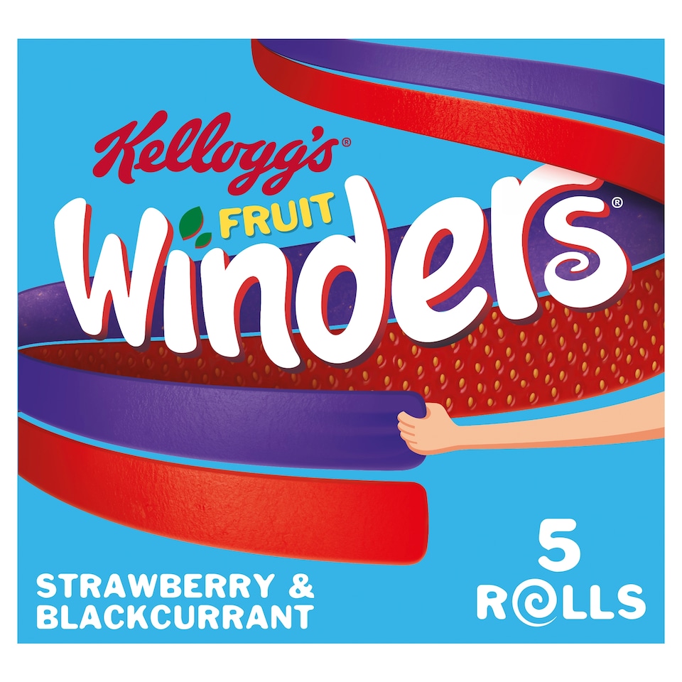 image 1 of Kellogg's Fruit Winders Doubles Strawberry & Blackcurrant 5X17g