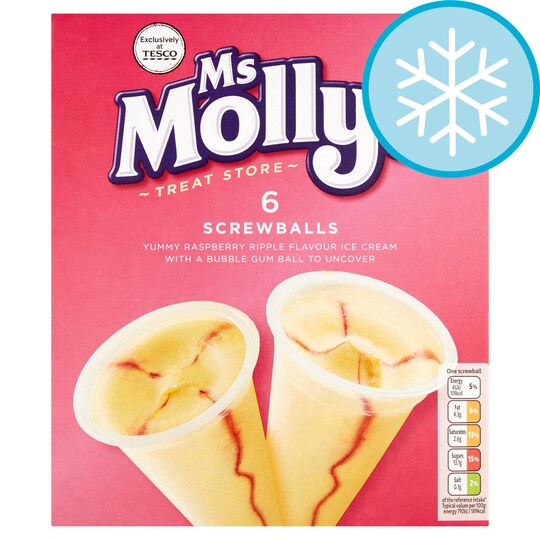 Ms Molly's 6 Screwballs 6X100ml Tesco Groceries
