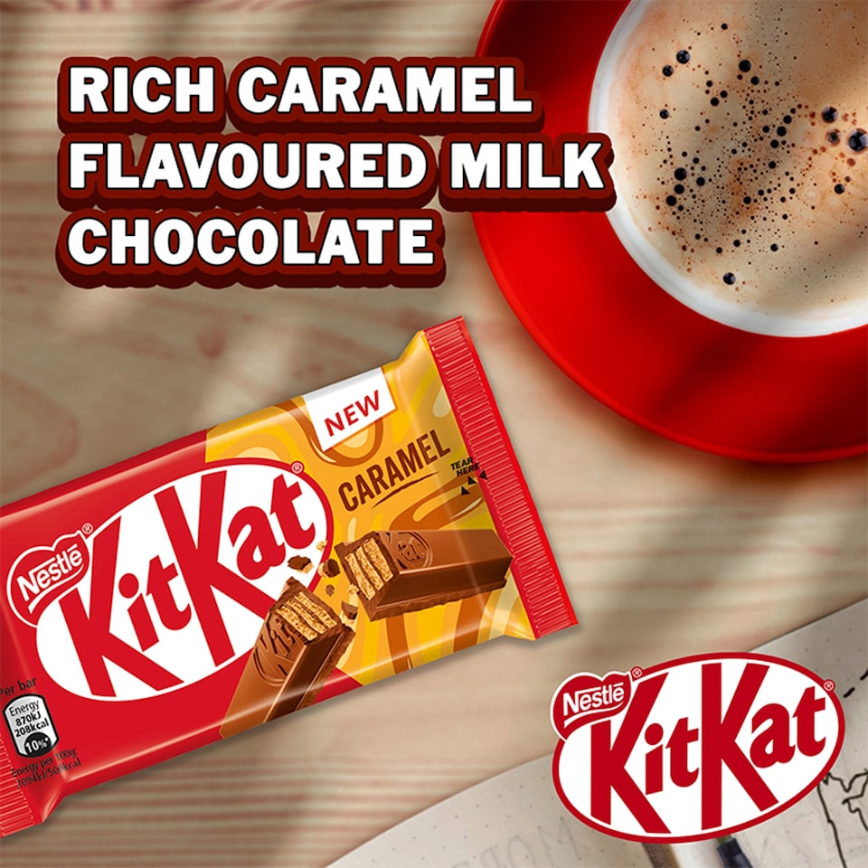 image 1 of Kit Kat 4 Finger Caramel Chocolate Bar 41.5g