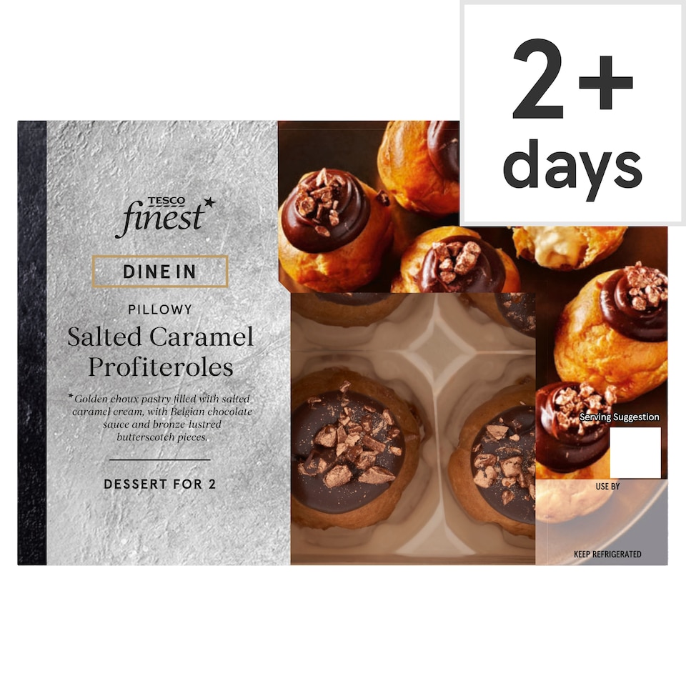 Tesco Finest Dine In Salted Caramel Profiteroles 6pk