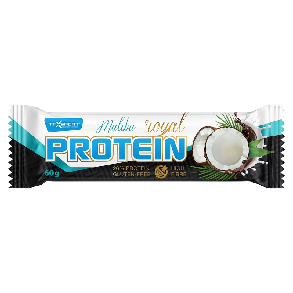 MaxSport Protein Royal Proteinová tyčinka s kokosem máčená v mléčné čokoládě 60g
