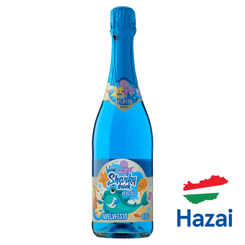 Sharky alkoholmentes kékszőlő ízű szénsavas üdítőital édesítőszerekkel 0,75 l