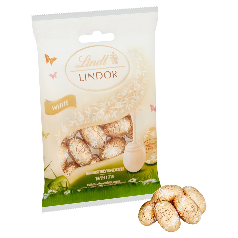 image 1 of Lindt Lindor White Chocolate Eggs 80G