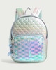 image 1 of F&F Girls Mermaid Sequin Backpack in Silver