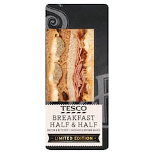 Tesco Breakfast Half & Half Breakfast Sandwich