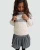 image 3 of F&F Girls Knitted Fair Isle Christmas Jumper in Multi