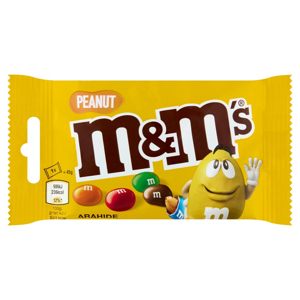 M&M's földimogyorós drazsé tejcsokoládéban cukorbevonattal 45 g  1. kép