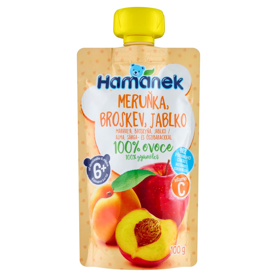 Hamánek Meruňka, broskev, jablko 100g