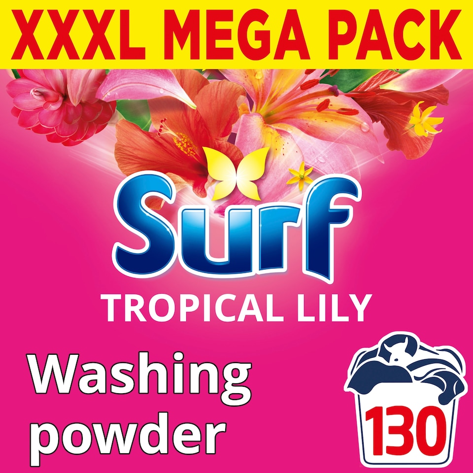 image 1 of Surf Tropical Lily Laundry Washing Powder 130 Washes 6.5kg