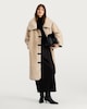 image 2 of F&F Faux Shearling Toggle Fastening Coat in Cream