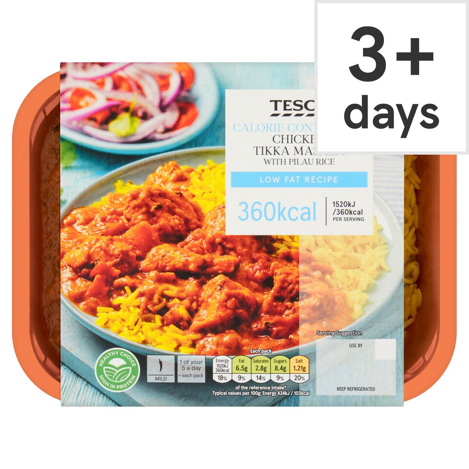 Tesco Calorie Controlled Chicken Tikka Masala & Pilau Rice 380G Tesco Groceries