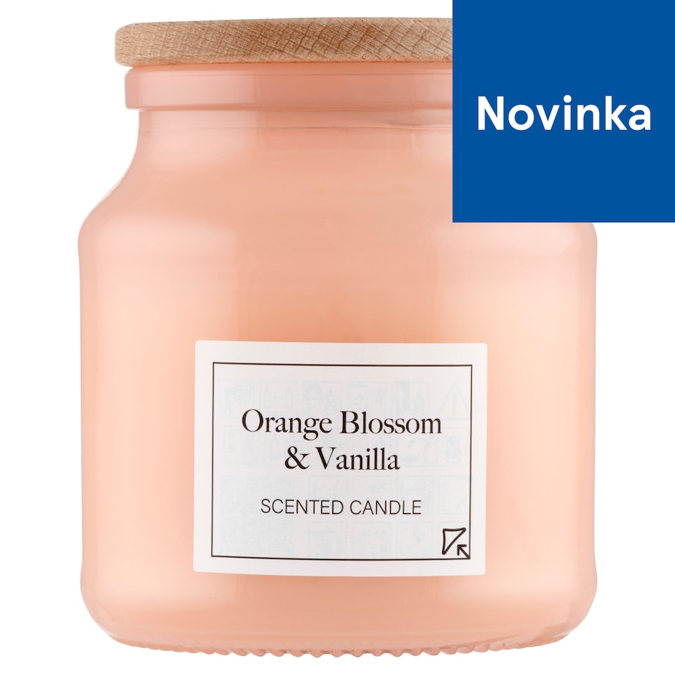 Tesco Orange Blossom & Vanilla Pink vonná sviečka 110 g
