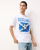 image 2 of F&F Pure Cotton Scotland T-Shirt in White