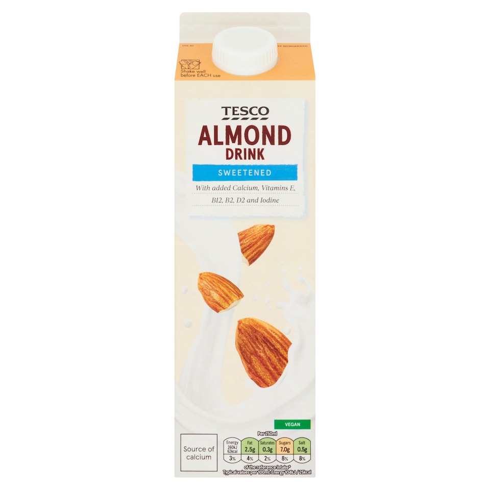 Tesco Sweetened Almond Drink 1L
