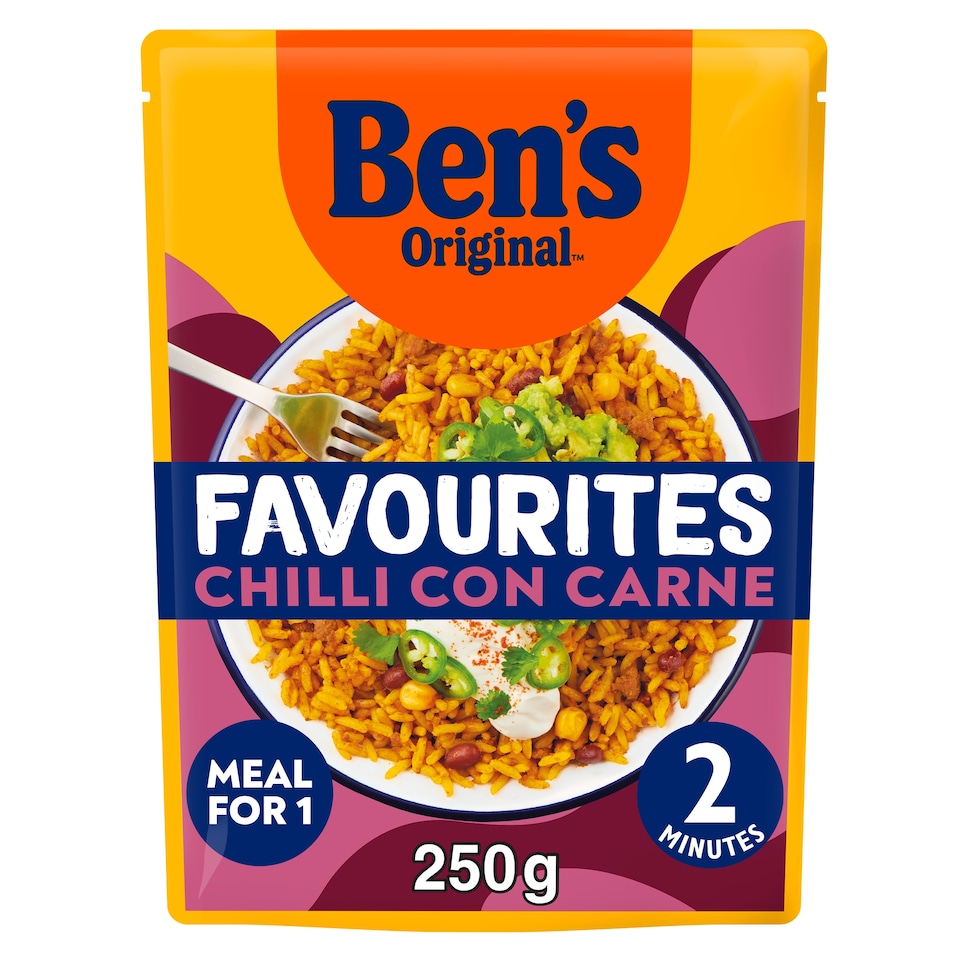 image 1 of Bens Original Favourites Chilli con Carne Minced Beef and Vegetable Microwave Meal 250g