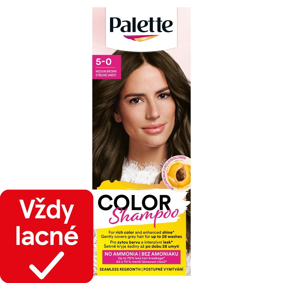obrázok 1 z Palette Color Shampoo 5-0 Strednehnedý 50 ml