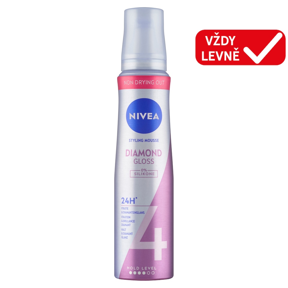 Obrázek 1 pro produkt Nivea Diamond Gloss Pěnové tužidlo 150ml