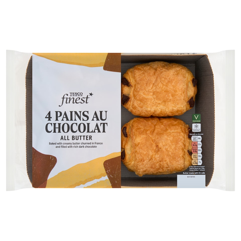 Tesco Finest All Butter Pain Au Chocolat  4 Pack