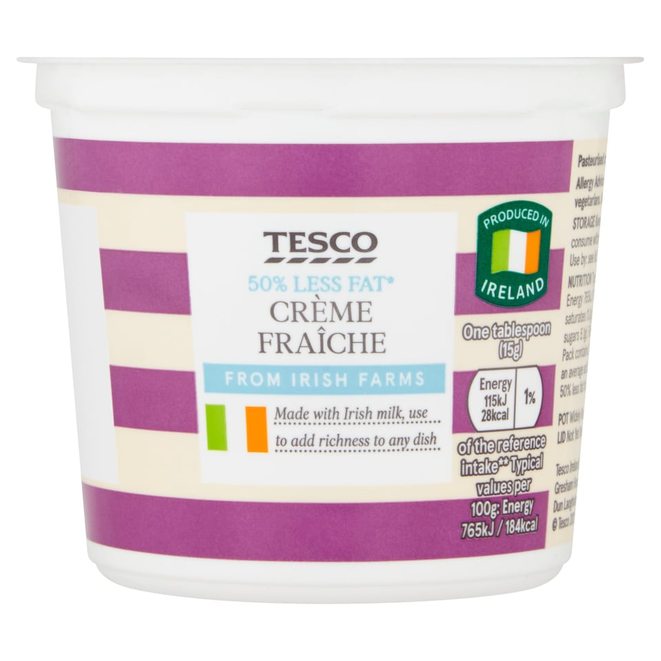 Tesco 50% Less Fat Creme Fraiche 300G