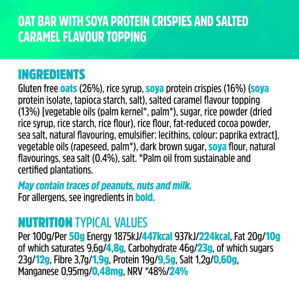 image 1 of TREK Protein Flapjacks - Salted Caramel 3 Pack 50g