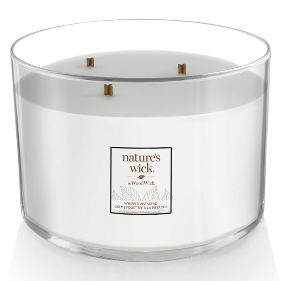image 1 of Nature's Wick Whipped Pistachio Multi Wick Candle 433.2g