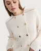 image 2 of F&F Ribbed Double Breasted Collared Cardigan in Cream