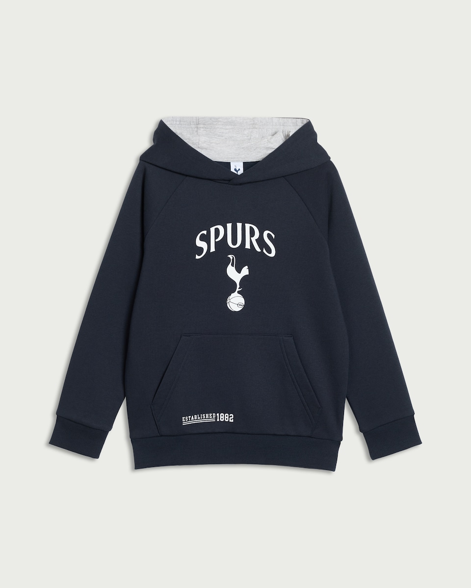image 1 of Tottenham Hotspur Cotton Rich Hoodie in Navy