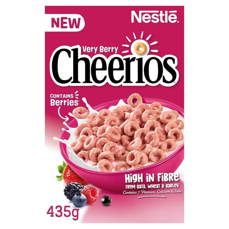 Cheerios Very Berry Multigrain Breakfast Cereal 435g