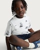 image 1 of F&F Boys 2-Piece Pure Cotton Beach Print T-Shirt and Shorts Set in White