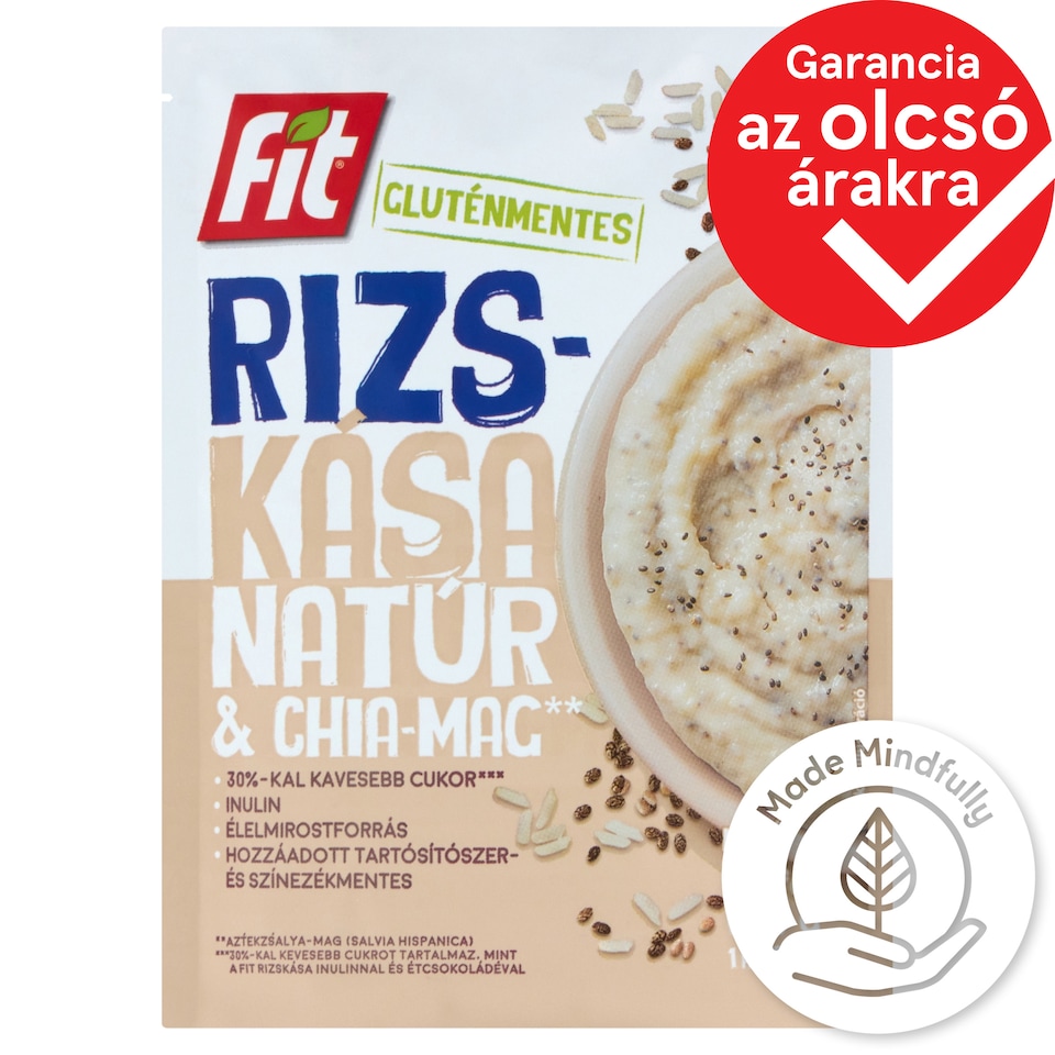 Fit Gluten-Free Unflavoured Rice Porridge with Chia Seeds and Inulin 60 g