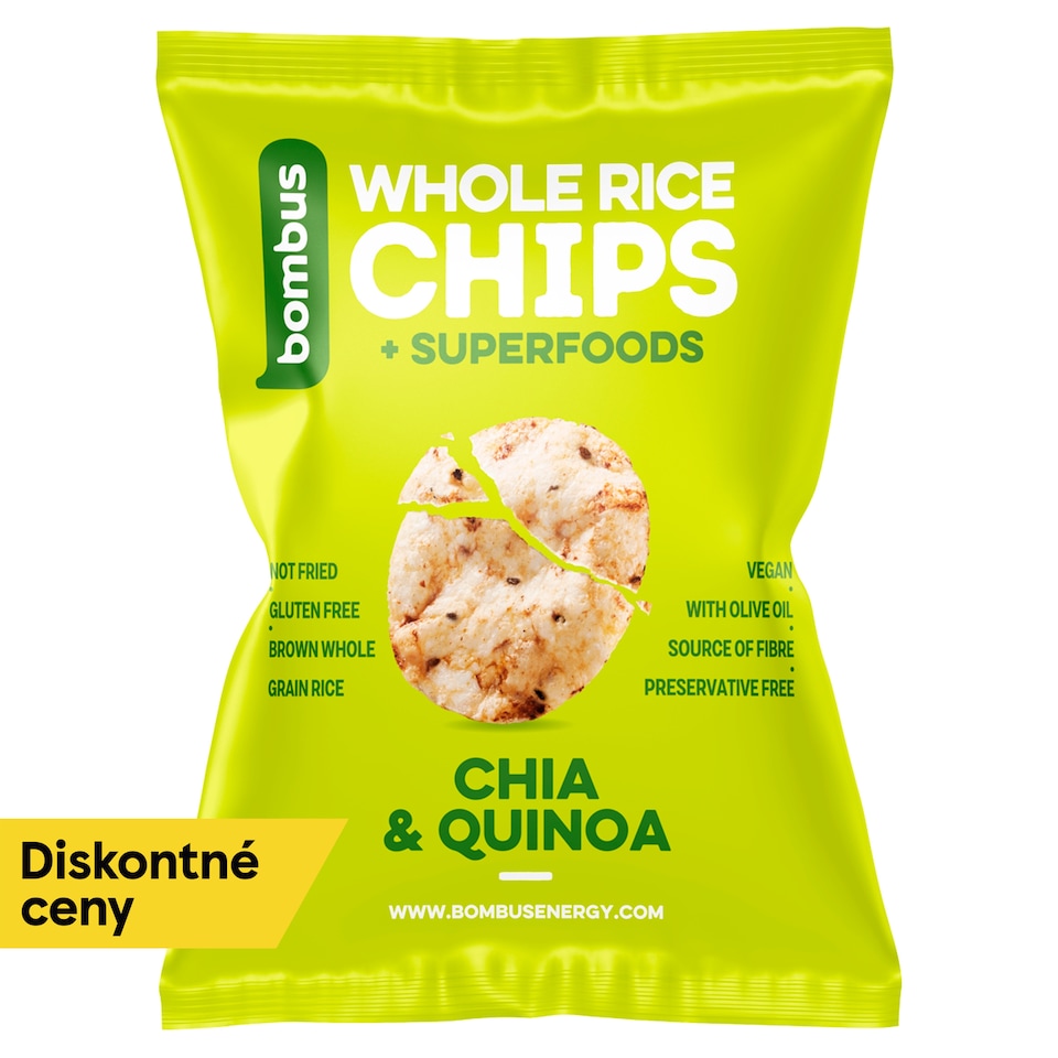 Bombus Celozrnné ryžové chipsy chia & quinoa 60 g
