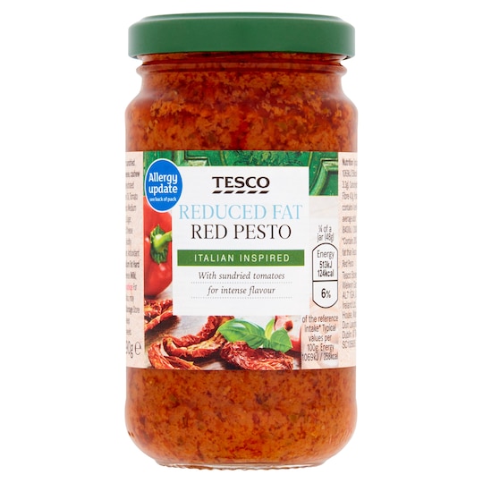 Tesco Reduced Fat Red Pesto 190G Tesco Groceries