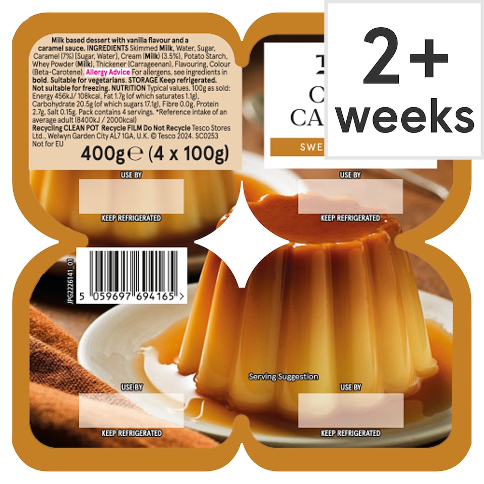 Tesco Creme Caramel 4x100g