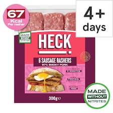 Heck 6 Smoky Pork Sausage Rashers 300g