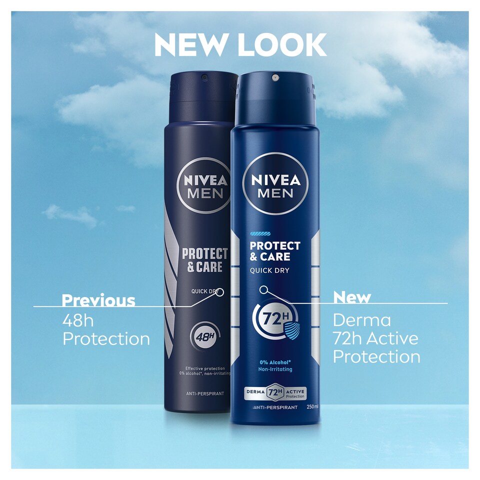 image 1 of Nivea Men Deodorant Protect & Care Spray Antiperspirant Deodorant 250Ml