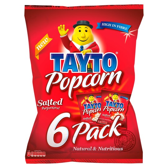 Tayto Popcorn Pleasure 6Pkx20g Tesco Groceries