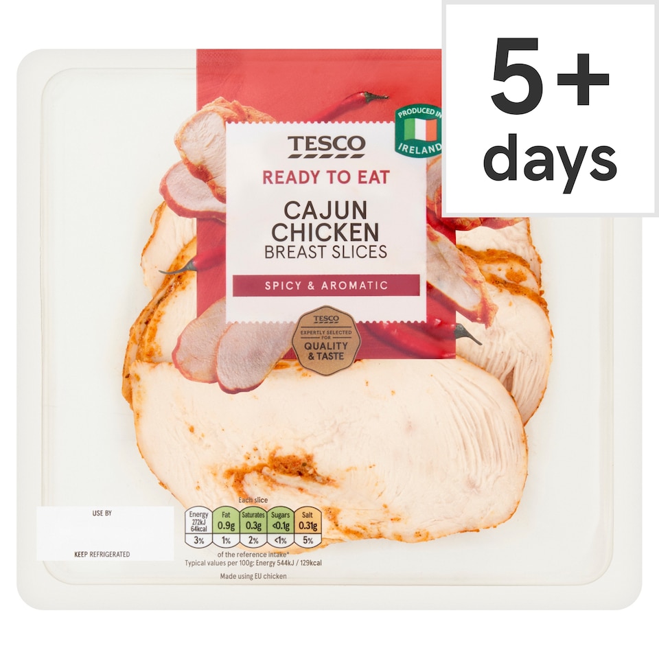 Tesco Cajun Chicken Breast Slices 150g