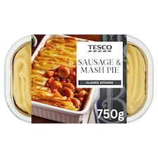 Tesco Sausage & Mash Pie 750G