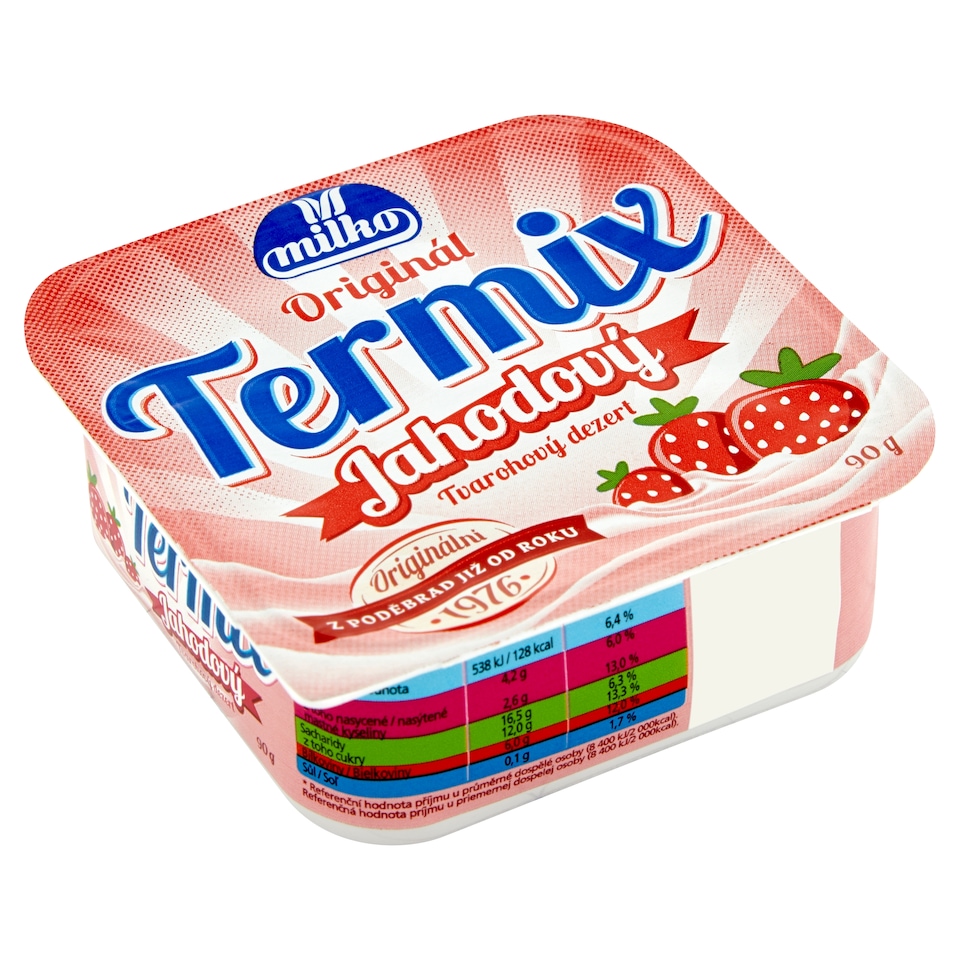 Obrázek 1 pro produkt Milko Termix Originál jahodový tvarohový dezert 90g