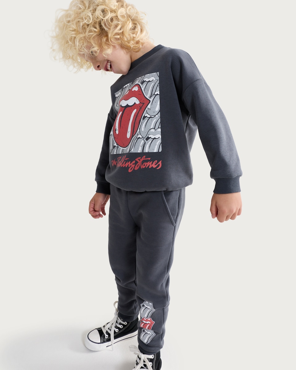 image 1 of The Rolling Stones Cotton Rich Tracksuit in Grey