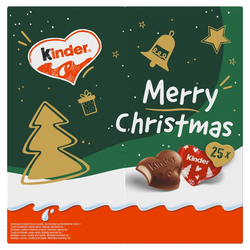Kinder Plněná jemná mléčná čokoláda s mléčnou náplní 25 ks 107g