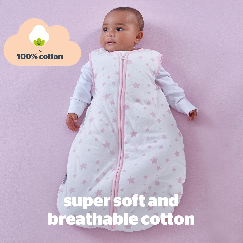 image 1 of Silent Night Sleeping Bag 2.5 Pink 6-18Mths