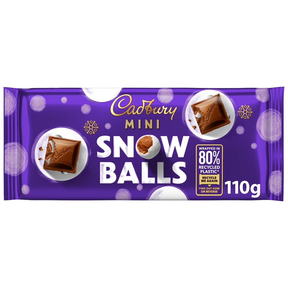 Cadbury Mini Snowballs Chocolate Bar 110g