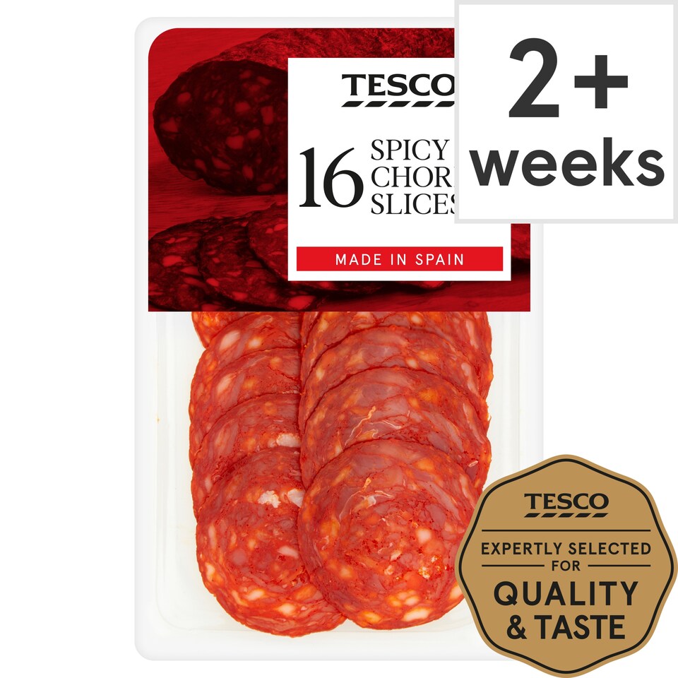 image 1 of Tesco 16 Spicy Chorizo Slices 80G