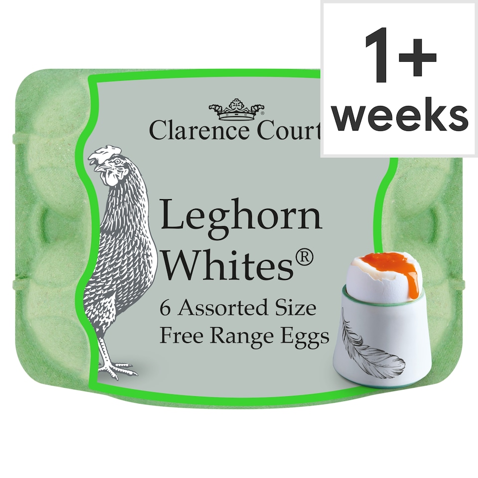 image 1 of Clarence Court Traditional Leghorn Whites Free Range Eggs 6 Pack