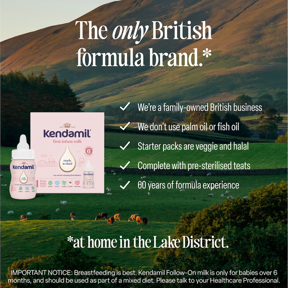 image 1 of Kendamil First Infant Milk Ready to Feed Starter Pack 6 x 70ml