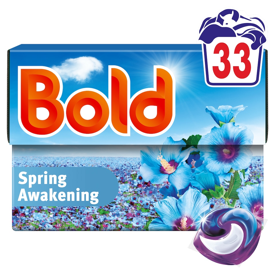 image 1 of Bold Washing Liquid Pods Spring Awakening 33 washes 650.1g