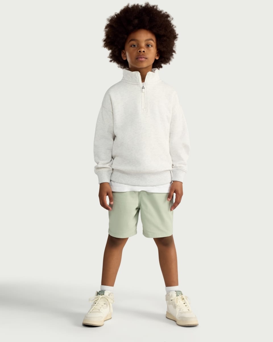 image 1 of F&F Boys Cotton Rich Drawstring Shorts in Green